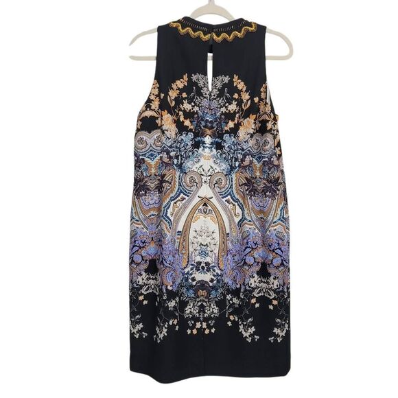 Robert Graham Carmella Sleeveless Sheath Dress Sz 10 Floral Jeweled Office Work - Picture 3 of 8